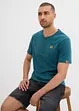Lot de 2 T-shirts col tunisien 100% coton, bonprix