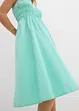 Robe midi 100% coton à fines bretelles, bonprix