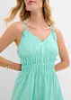 Robe midi 100% coton à fines bretelles, bonprix
