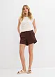 Twill-Shorts mit hohem Bund, bonprix