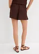 Short en crêpe texturé avec taille élastiquée, bonprix