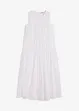 Robe longue en coton avec fronces, bonprix