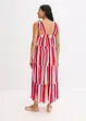 Robe rayée à bretelles en viscose texturée, bonprix