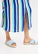 gestreiftes Kaftan-Kleid aus strukturierter Viskose, bonprix