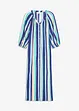 gestreiftes Kaftan-Kleid aus strukturierter Viskose, bonprix