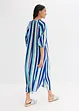 gestreiftes Kaftan-Kleid aus strukturierter Viskose, bonprix