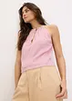 Cropped Top in metallic Optik, bonprix