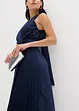Midikleid in Wickel-Optik mit Plissee-Einsatz, bonprix