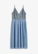 Midikleid mit Faltenrock und Paillettenstickerei, bonprix