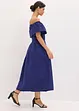 Carmen-Kleid aus glänzendem Jacquard, bonprix