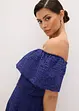 Carmen-Kleid aus glänzendem Jacquard, bonprix
