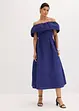 Carmen-Kleid aus glänzendem Jacquard, bonprix