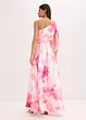 One-Shoulder-Kleid aus glänzendem Satin, bonprix