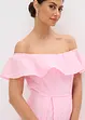 Carmen-Kleid aus glänzendem Jacquard, bonprix