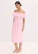 Carmen-Kleid aus glänzendem Jacquard, bonprix