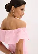 Carmen-Kleid aus glänzendem Jacquard, bonprix