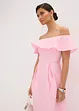 Carmen-Kleid aus glänzendem Jacquard, bonprix