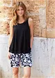 Weite Viskose Shorts mit High-Waist-Bequembund, bonprix