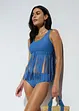 Tankini (ens. 2 pces) à franges, bonprix