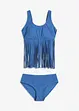 Tankini (ens. 2 pces) à franges, bonprix