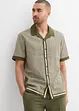 Chemise manches courtes en lin majoritaire, bonprix