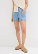 Short en jean avec taille haute élastiquée, bonprix