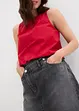 Jeansrock mit asymmetrischem Bund, bonprix