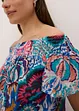 Blouse à encolure Bardot en viscose mélangée, bonprix