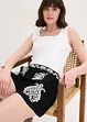 Short brodé en viscose mélangée, bonprix