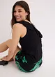 Top asymétrique avec volant en viscose douce et extensible, bonprix