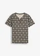 T-shirt col tunisien 100% coton, bonprix