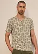 T-shirt col tunisien 100% coton, bonprix