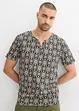 T-shirt col tunisien 100% coton, bonprix