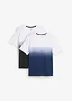 Lot de 2 T-shirts 100% coton, bonprix