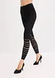 Leggings mit Komfortbündchen und Lochstickerei 80 DEN, bonprix