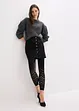 Leggings mit Komfortbündchen und Lochstickerei 80 DEN, bonprix
