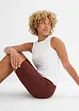 High-Waist-Radler aus Rippjersey, bonprix