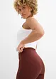 High-Waist-Radler aus Rippjersey, bonprix