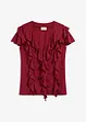 T-shirt avec volants en modal mélangé, bonprix