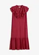 Robe midi avec volants en crêpe texturé, bonprix