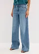 Wide-Leg-Jeans Mid Waist, Low Stretch Full Length, bonprix
