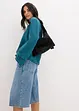 Jeans-Bermuda Mid Waist, Low Stretch, bonprix