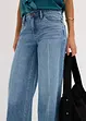 Wide-Leg-Jeans Mid Waist, Low Stretch Full Length, bonprix