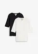 T-Shirt aus reiner Bio-Baumwolle, (2er Pack), bonprix