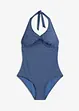 Maillot 1 pièce à dos nu, aspect jean, bonprix