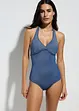 Maillot 1 pièce à dos nu, aspect jean, bonprix