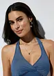 Maillot 1 pièce à dos nu, aspect jean, bonprix