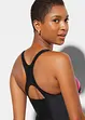 Schnelltrocknender Sport-Badeanzug mit Bein, bonprix