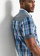 Chemise manches courtes avec empiècements denim, bonprix