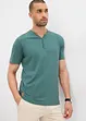 Lot de 2 t-shirts manches courtes col tunisien 100 % coton, bonprix